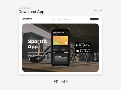 Download App - Challenge Daily UI #074 074 daily ui dailyui dailyui074 uidesign uidesigner uitrends