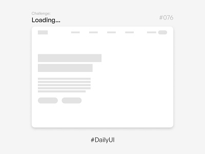 Loading - Challenge Daily UI #076 076 daily ui daily ui 076 dailyui loading loading website ui uidesign uidesigner uitrends