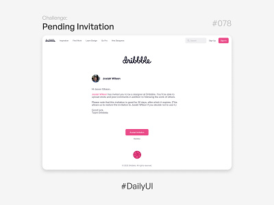 Pending Invitation - Challenge Daily UI #078