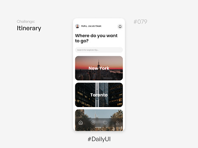 Itinerary - Challenge Daily UI #079 daily ui itinerary travel app trip app ui uiux ux