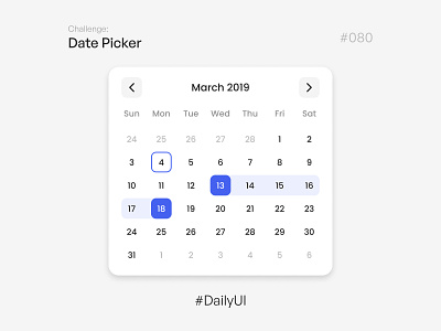 Date Picker - Challenge Daily UI #80 daily ui date date picker picker product design ui uiux ux