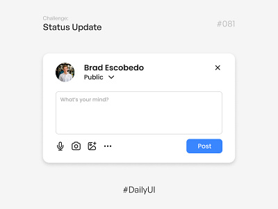 Status Update - Challenge Daily UI #081 dailyui product design status status update ui uidesign uidesigner web design