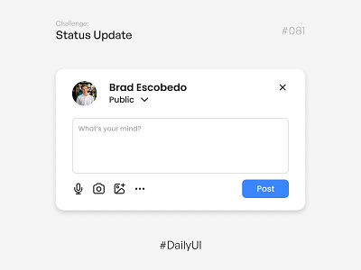 Status Update - Challenge Daily UI #081