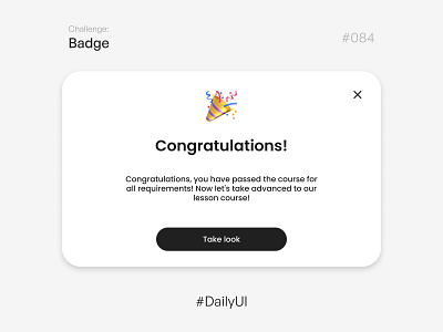 Badge - Challenge Daily UI #084 084 badge daily ui daily ui 084 product design ui uiux ux web design