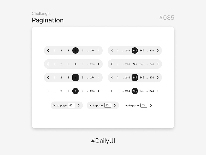 Browse thousands of Pagination UI images for design inspiration | Dribbble