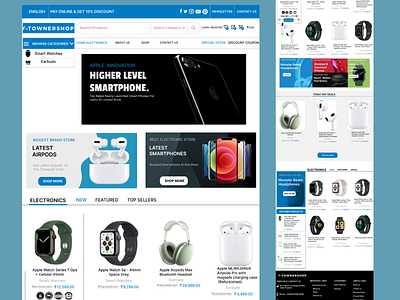 Electronics E-commerce web design app design ui ux website website design