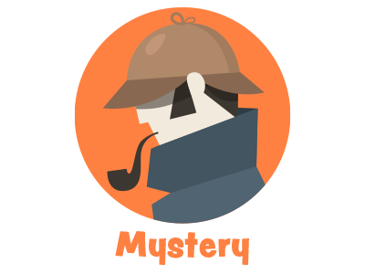 Mystery badge detective icon mystery pipe sherlock