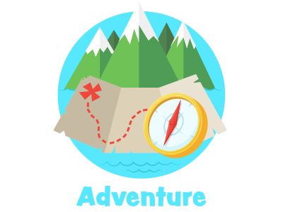 Adventure adventure badge compass icon map mountains