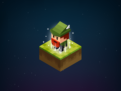 Character 3d character cube design game game art illustration ios magical pixel pixel art vector