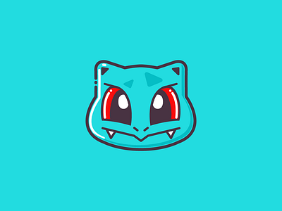 Ivysaur character design emoji flat design game art icon illustration pikachu pokemon pokemon go quiz vector