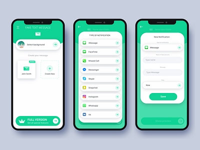 Message App app app design clean creator dashboard design flat design instagram ios iphone message messenger mobile skype snapchat ui ux vk whatsapp