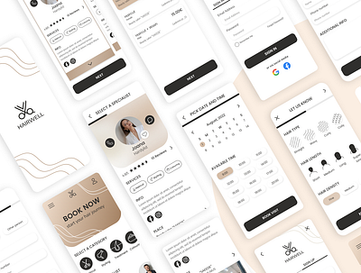 Hair Booking App Design app booking design mobile app ui ux