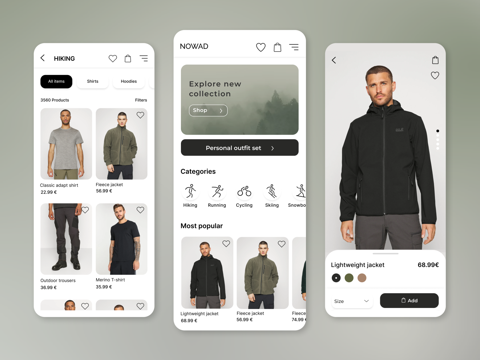Sportswear App by Paulina Gaidauskaitė on Dribbble