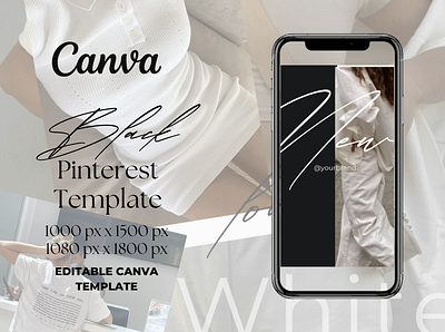 Pinterest Template branding branding board canva design facebook illustration instagram instagram feed logo pinterest template twitter