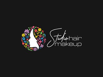 Studio Hair Makeup burki burki design creative design hair hairdresser logo makeup studio