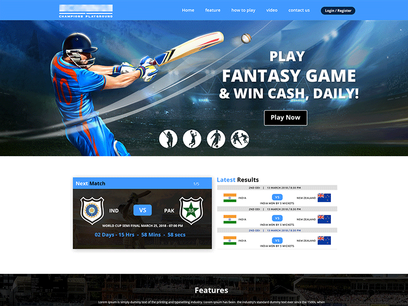 Fantasy Sport site by Asif Hussain on Dribbble