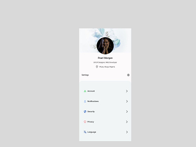 Settings Page 
#Daily UI 007