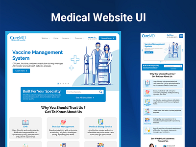 Medical Website UI Design | Landing Page Design design graphic design health lan landing page medical medical website ui ui design