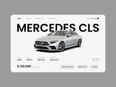 Car Landing Page UI