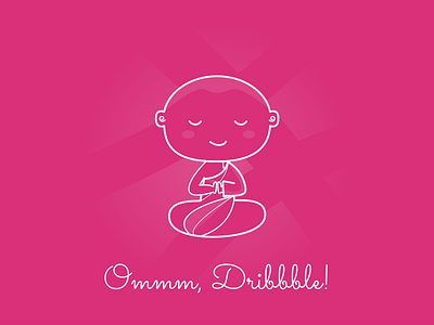 Buddha first graphic hello dribbble icon pink shot