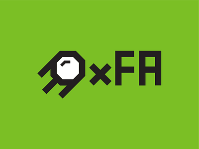 Logo 0xFA green logo logodesign simple sputnik