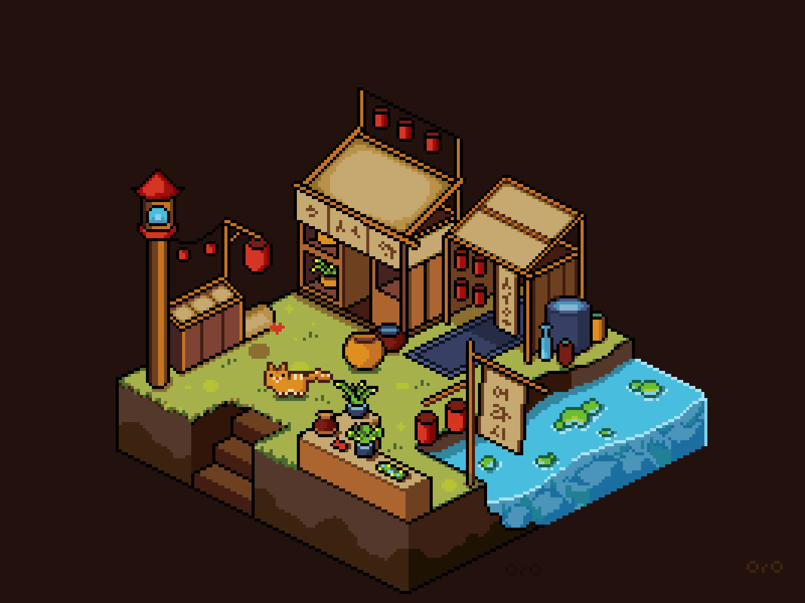 House For Cats #1 [pixel art] animation cat cute game art game design isometric pixel pixel animation pixel art pixel art game