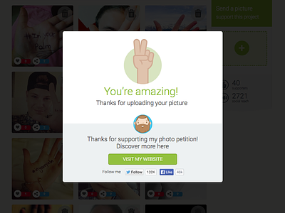 Amazing popup facebook leevia petition photo petition popup sketch twitter upload ux