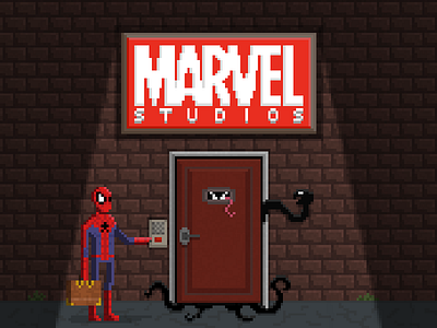 Welcome Back Spidey marvel movies pixel art pixels spiderman spidey studios venom