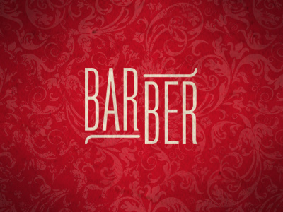 the BarBer barber branding cafeteria logo
