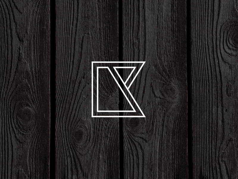 Kybotech branding gif impossible figures logo wood