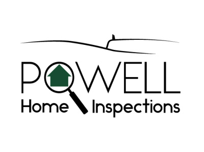 Powell Home Inspections design green home house illustrator logo mountain vector