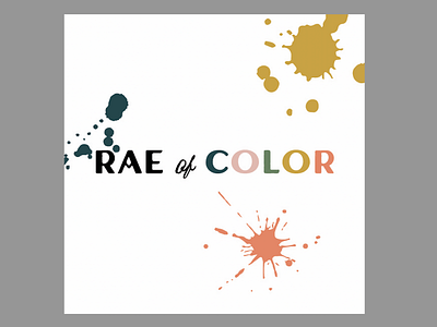 Rae of Color branding design illustrator logo paint painter splash vector