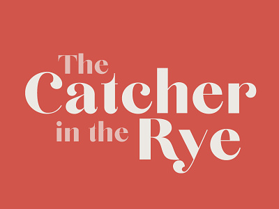 The Catcher in the Rye book cover salinger typography vintage