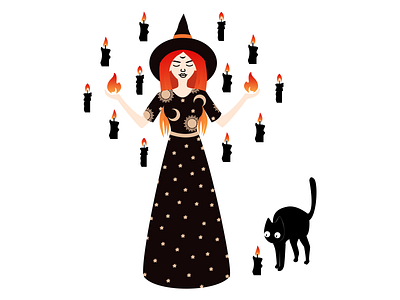 Witch Vector Illustration for Halloween