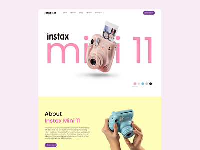 Instax Mini 11 Landing Page