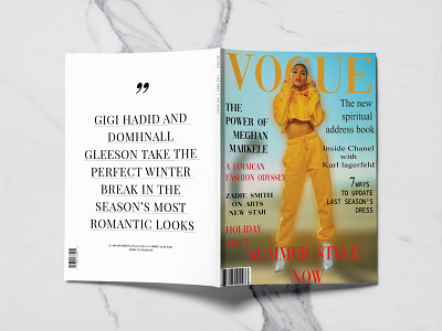 Vogue magazine cover graphic design magazine cover
