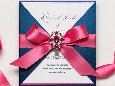 Handmade Diamond Wedding Invitation