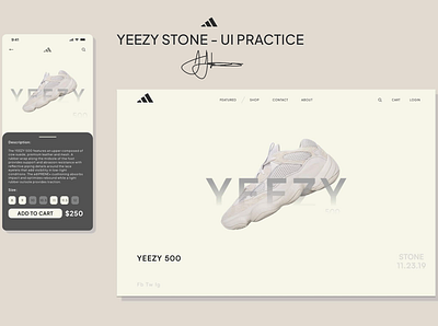 YEEZY PRODUCT PAGE - UI Practice design graphic design typography ui ux yeezy