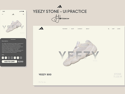 YEEZY PRODUCT PAGE - UI Practice