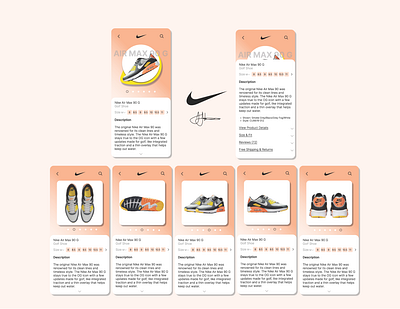 Nike Air Max Product Detail - UI Practice air branding design golf graphic design logo max nike typography ui ux