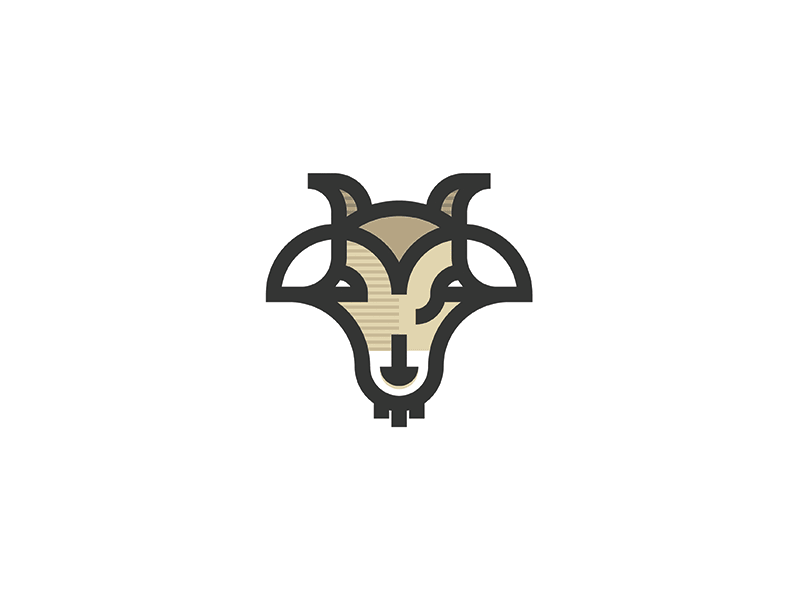 Goat logo farm goat grid icon lines logo logo design minimal trade mark