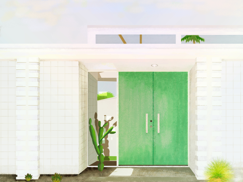 Palm Springs Tour Doors Green By Cristina Susano On Dribbble