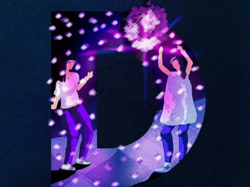 D for Dance digitalillustration digitalart 36days-d 36daysoftype letterforms typography type creative art artwork illustration
