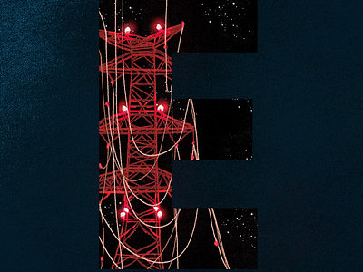 E for Electricity 36day e 36daysoftype artwork creative digitalart digitalillustration illustra illustrationart letterforms type typography