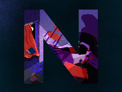 N for Nightmare 36days n 36daysoftype alphabet art creativity digitalart digitalillustration illustra illustrationart illustrationoftheday types typography