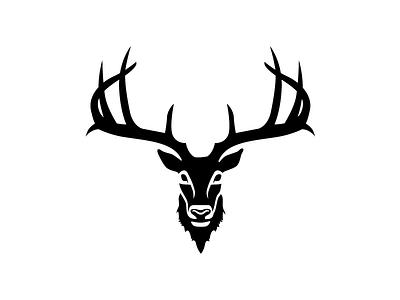 Whitetail Deer animal antlers buck deer logo stag whitetail