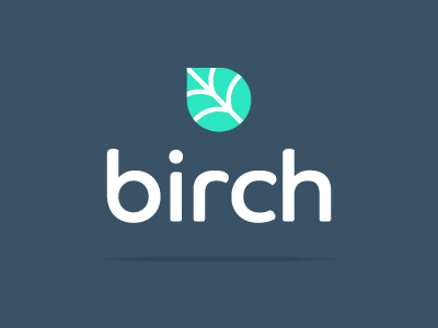 Birch Logo b blue branding finance financial green leaf logo personal tree