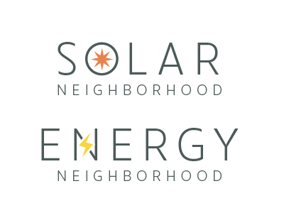 Solar / Energy Neighborhood branding energy logo neighborhood solar