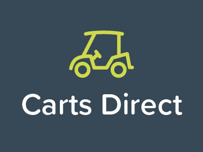 Carts Direct branding carts golf golf cart icon logo