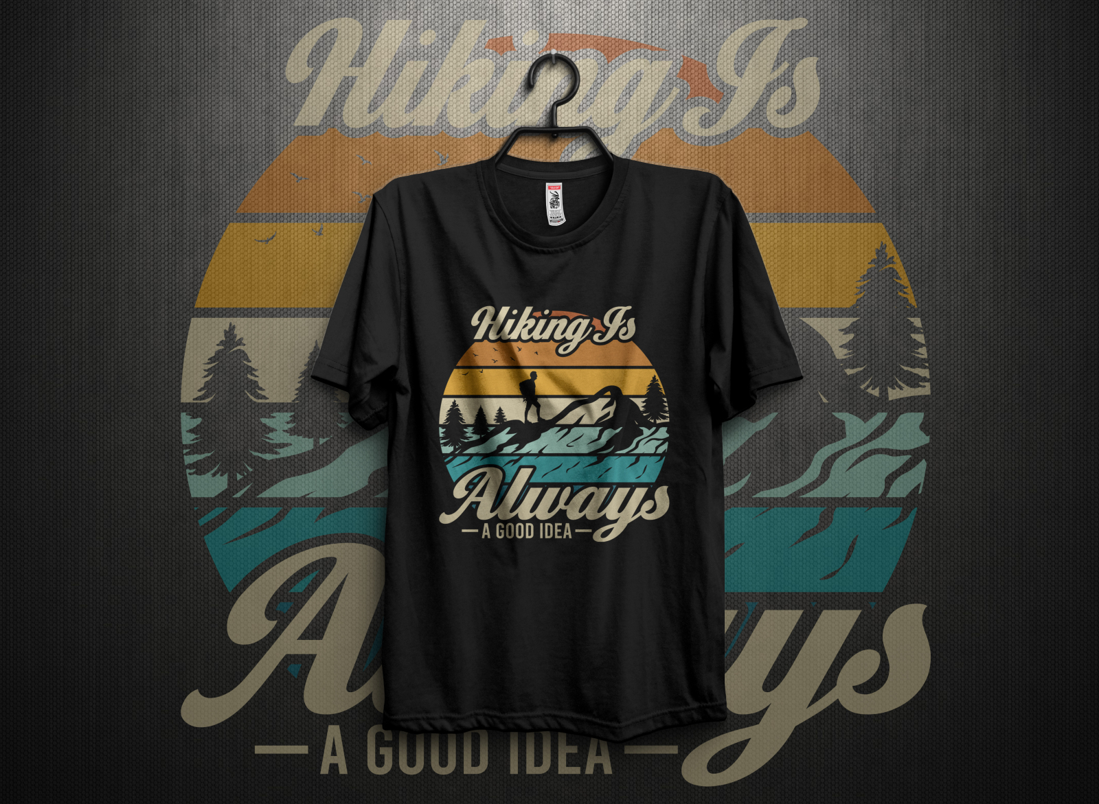 Vintage Retro Adventure (Hiking) T-Shirt Design by Al-Rafi 06 on Dribbble